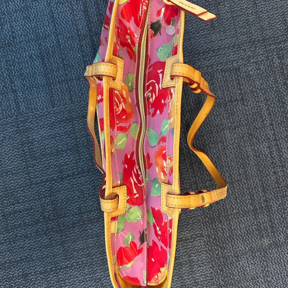 Dooney & Bourke Red and Yellow Floral Tote